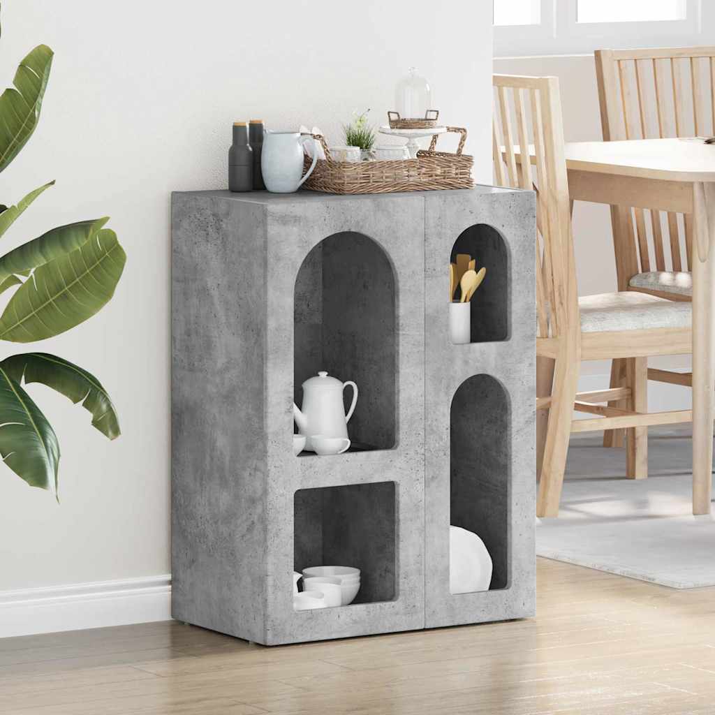 Sideboard ELST Betongrau 59 x 35 x 80,5 cm Holzwerkstoff