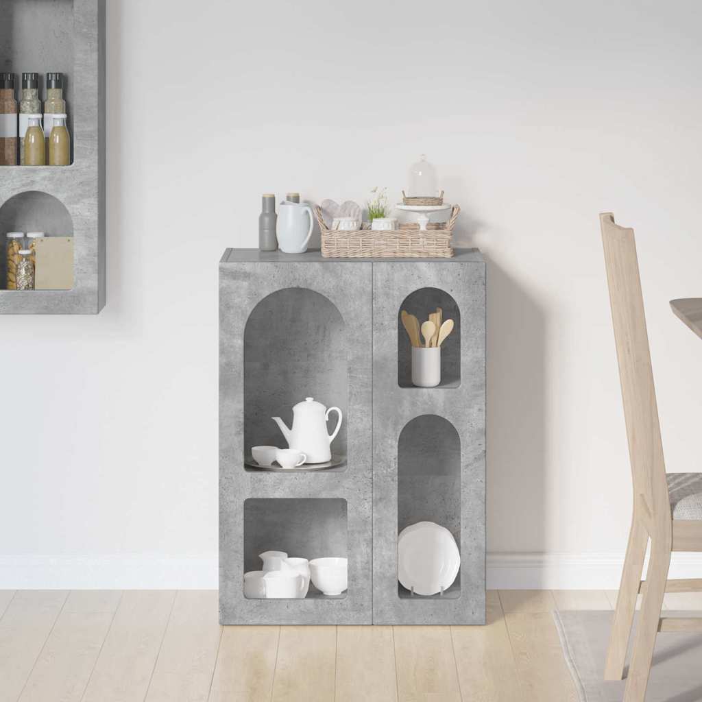 Sideboard ELST Betongrau 59 x 35 x 80,5 cm Holzwerkstoff