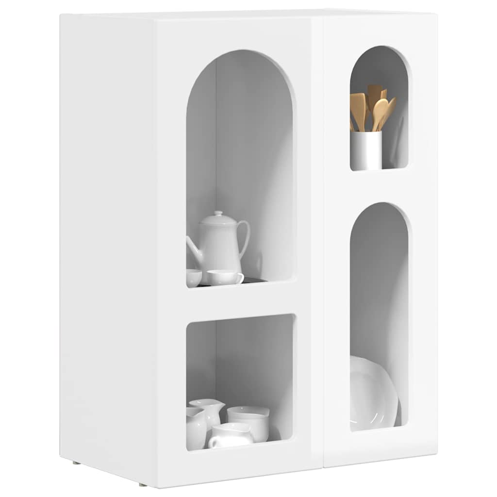 Sideboard ELST Hochglanz Weiß 59 x 35 x 80,5 cm Holzwerkstoff
