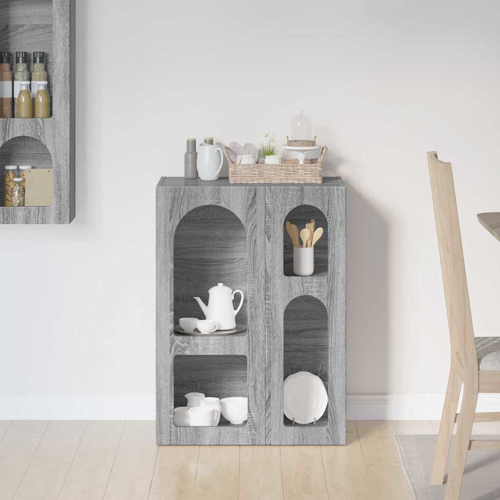 Sideboard ELST Sonoma-Grau 59 x 35 x 80,5 cm Holzwerkstoff