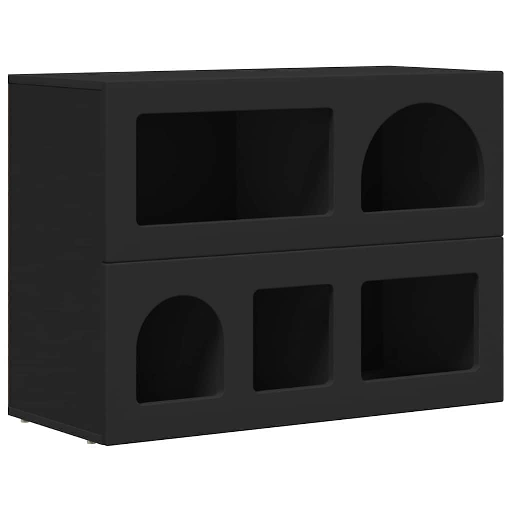 Sideboard ELST Schwarz 80,5 x 35 x 59 cm Holzwerkstoff
