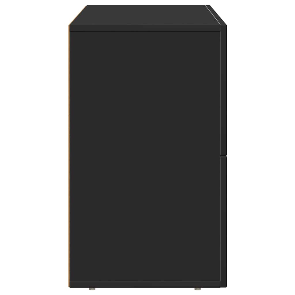 Sideboard ELST Schwarz 80,5 x 35 x 59 cm Holzwerkstoff