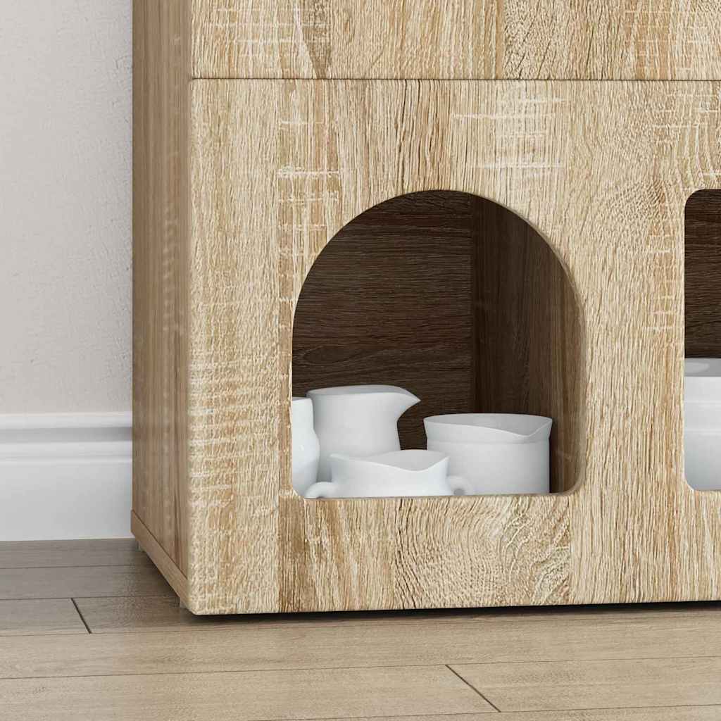 Sideboard ELST Sonoma-Eiche 80,5 x 35 x 59 cm Holzwerkstoff