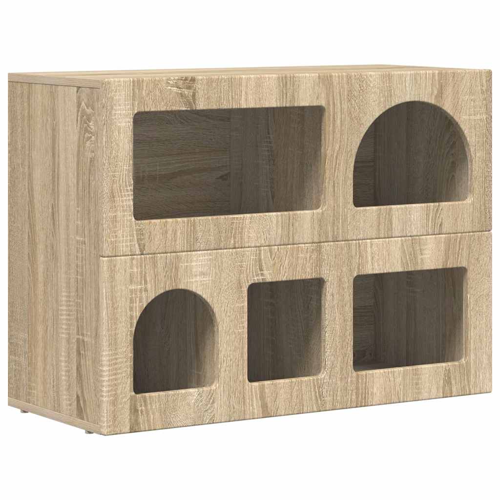 Sideboard ELST Sonoma-Eiche 80,5 x 35 x 59 cm Holzwerkstoff