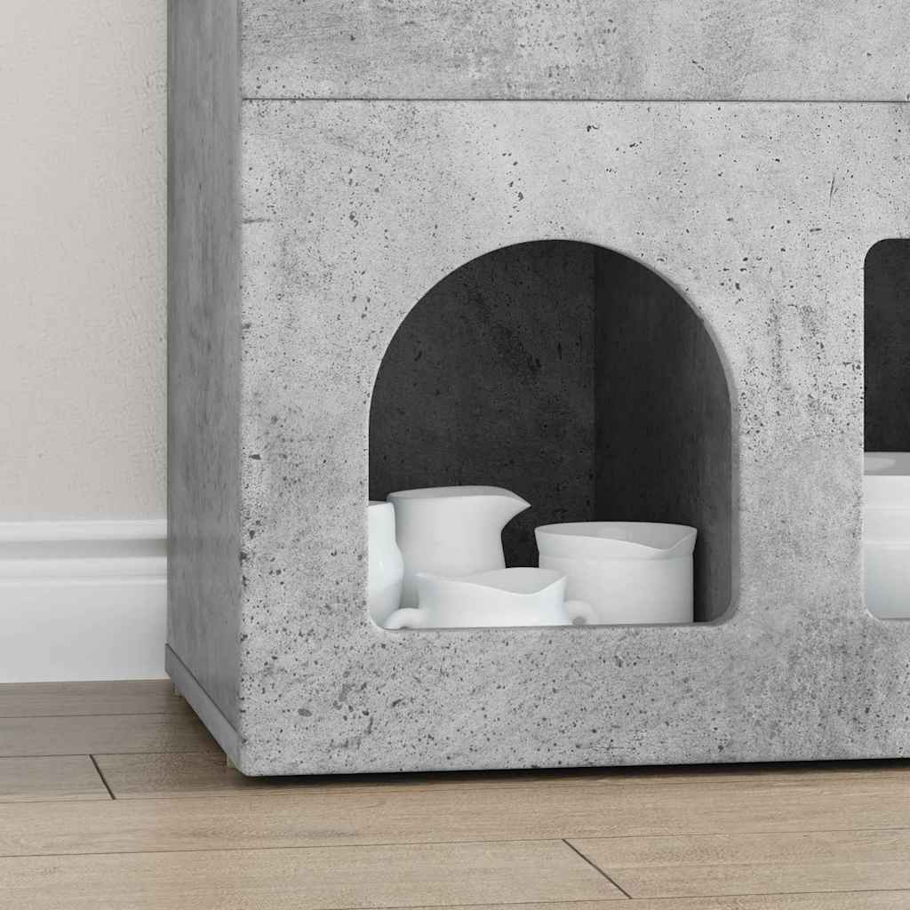 Sideboard ELST Beton Grau 80,5 x 35 x 59 cm Holzwerkstoff