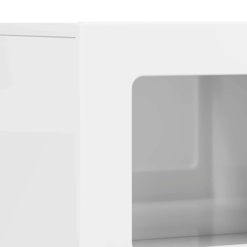 Sideboard ELST Hochglanz Weiß 80,5 x 35 x 59 cm Holzwerkstoff