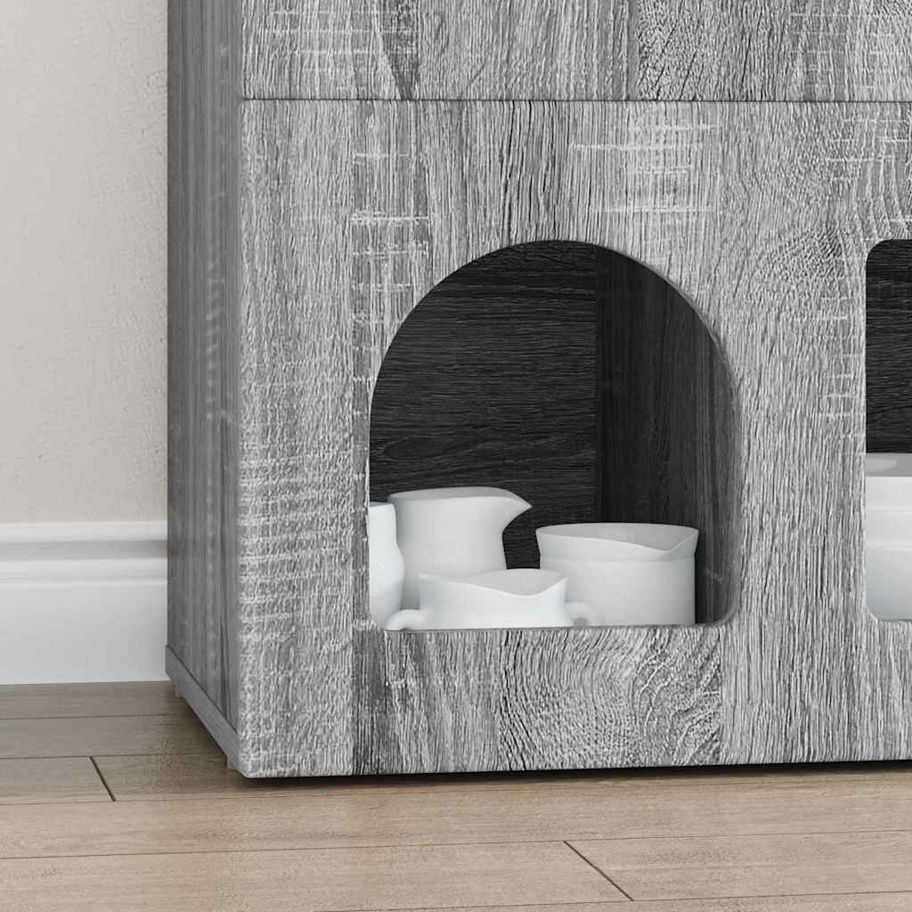 Sideboard ELST Graues Sonoma 80,5 x 35 x 59 cm Holzwerkstoff
