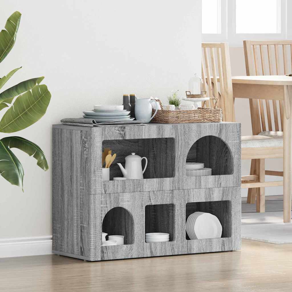 Sideboard ELST Graues Sonoma 80,5 x 35 x 59 cm Holzwerkstoff