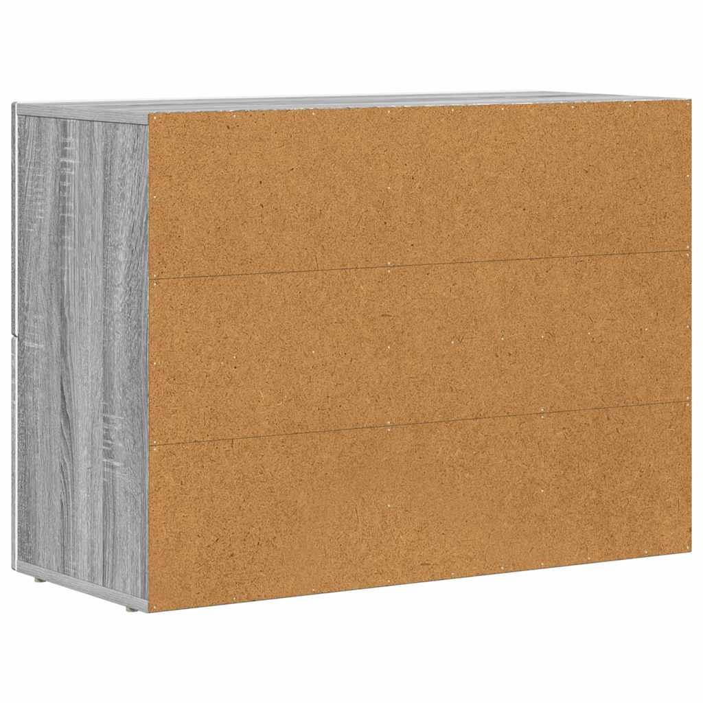 Sideboard ELST Graues Sonoma 80,5 x 35 x 59 cm Holzwerkstoff