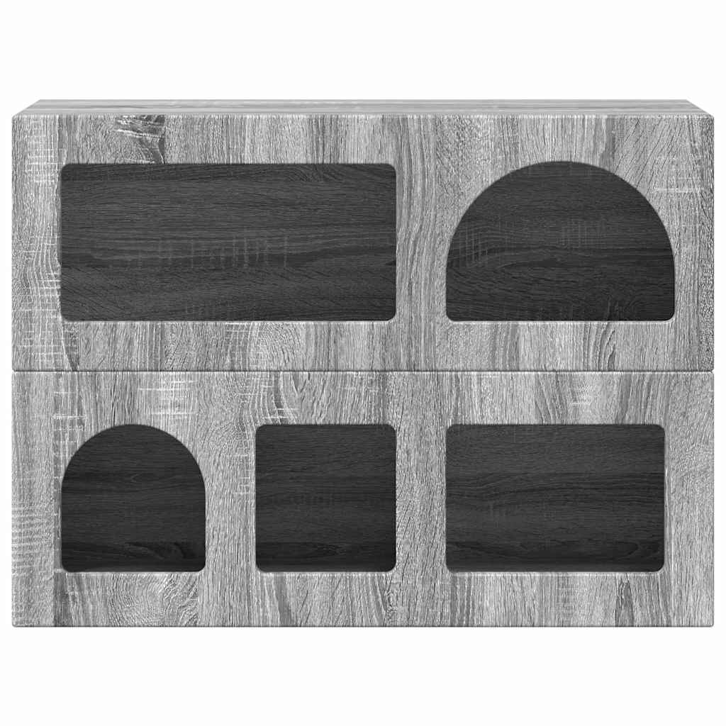 Sideboard ELST Graues Sonoma 80,5 x 35 x 59 cm Holzwerkstoff