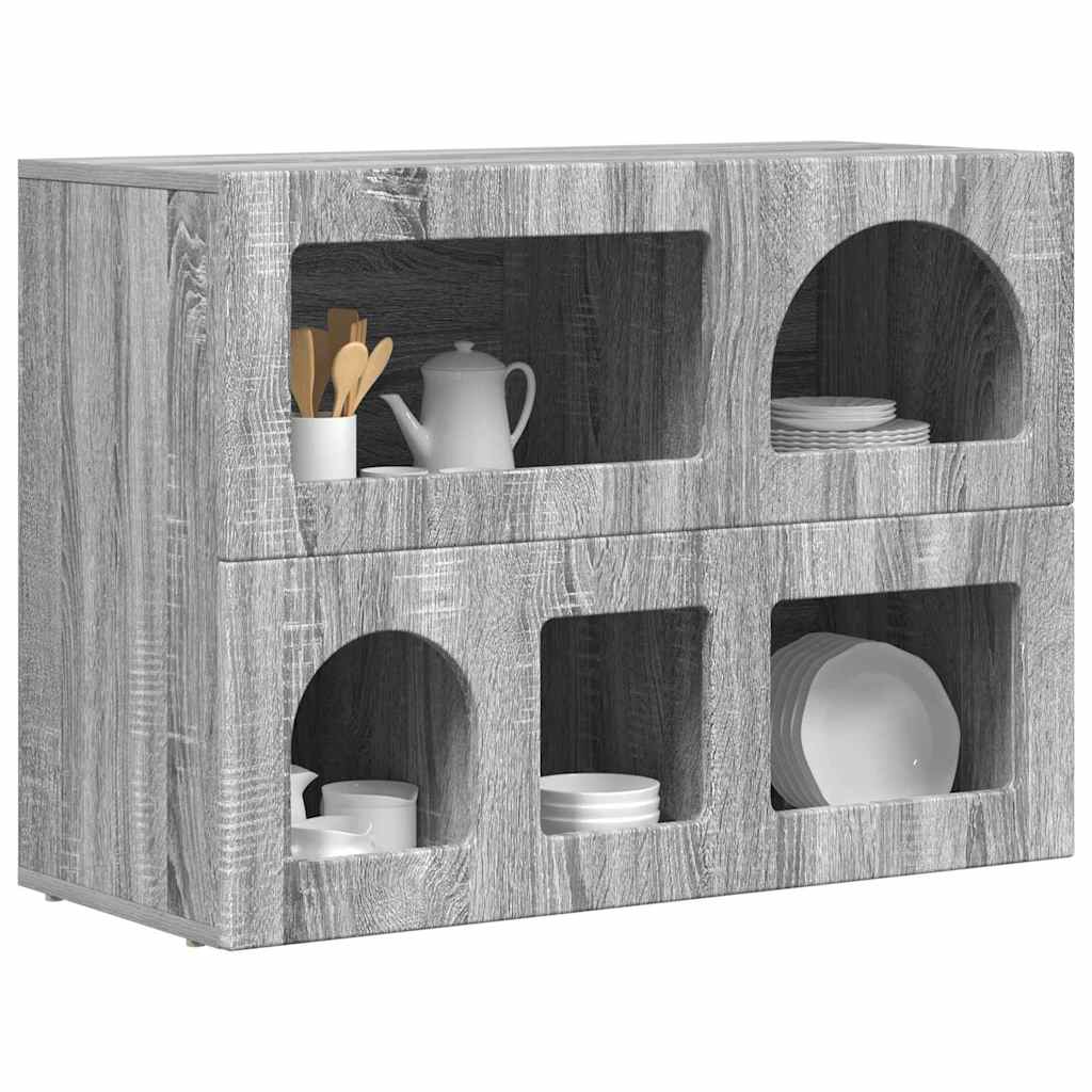 Sideboard ELST Graues Sonoma 80,5 x 35 x 59 cm Holzwerkstoff