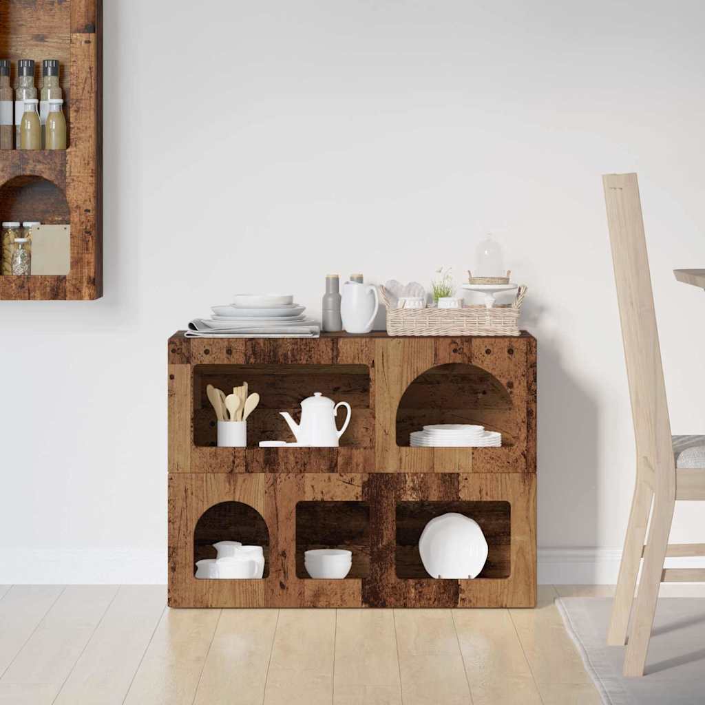 Sideboard ELST Altholz 80,5 x 35 x 59 cm Holzwerkstoff