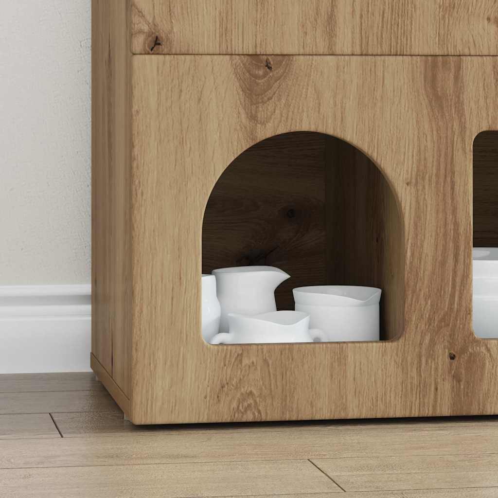 Sideboard ELST Artisan-Eiche 80,5 x 35 x 59 cm Holzwerkstoff
