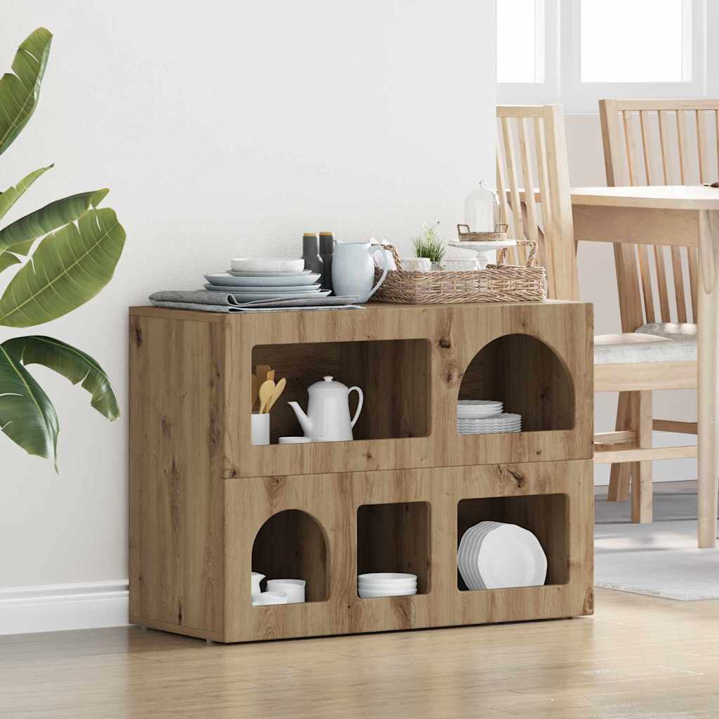Sideboard ELST Artisan-Eiche 80,5 x 35 x 59 cm Holzwerkstoff