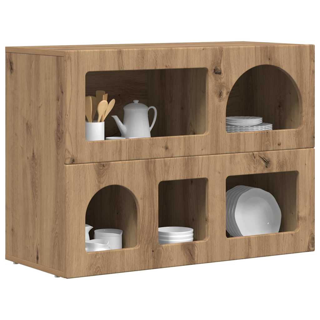 Sideboard ELST Artisan-Eiche 80,5 x 35 x 59 cm Holzwerkstoff