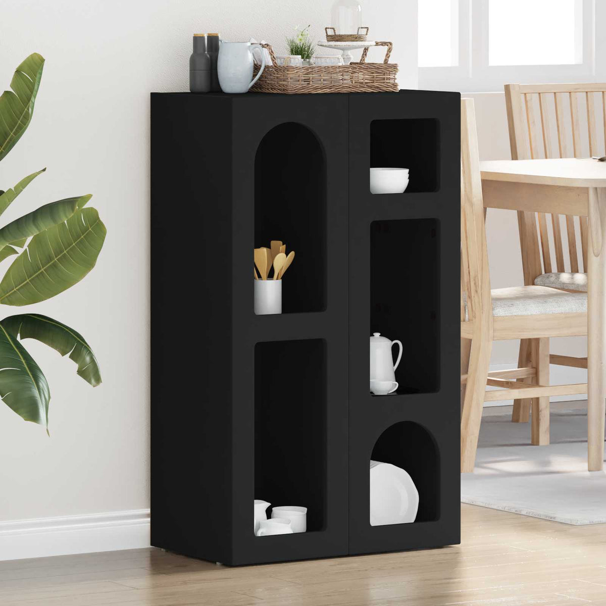 Sideboard ELST Schwarz 59 x 35 x 100,5 cm Holzwerkstoff