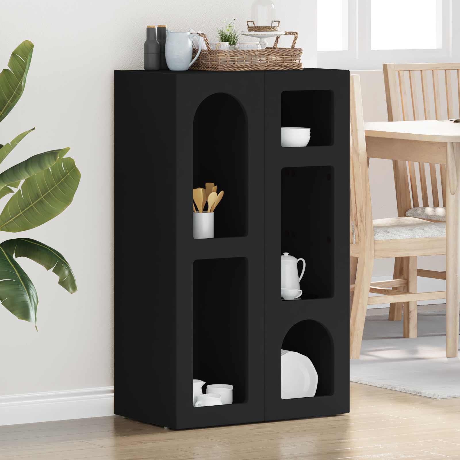 Sideboard ELST Schwarz 59 x 35 x 100,5 cm Holzwerkstoff