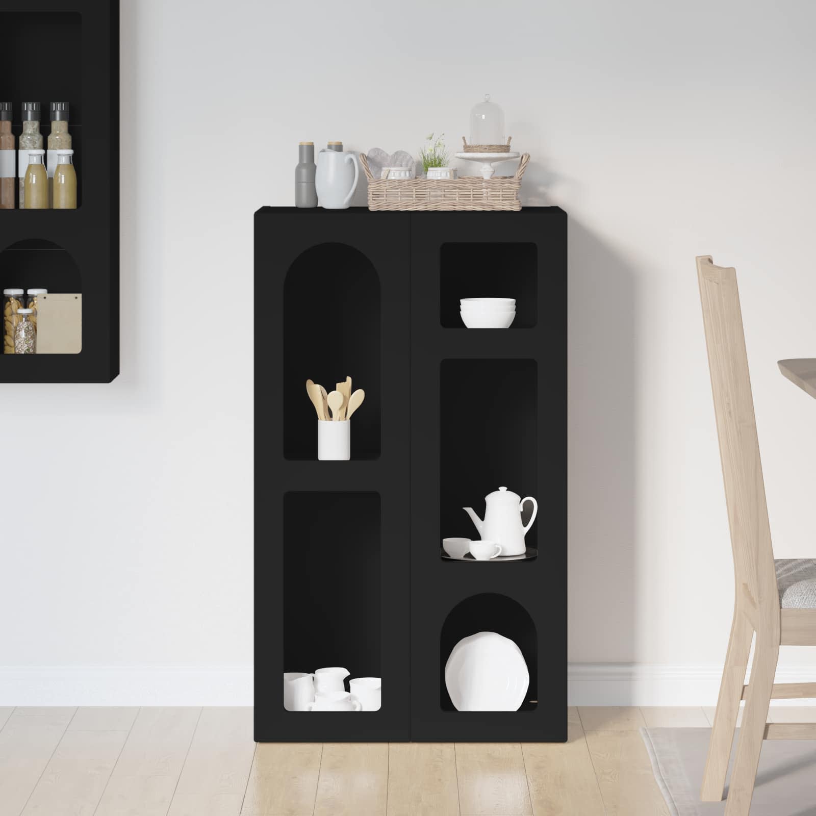 Sideboard ELST Schwarz 59 x 35 x 100,5 cm Holzwerkstoff