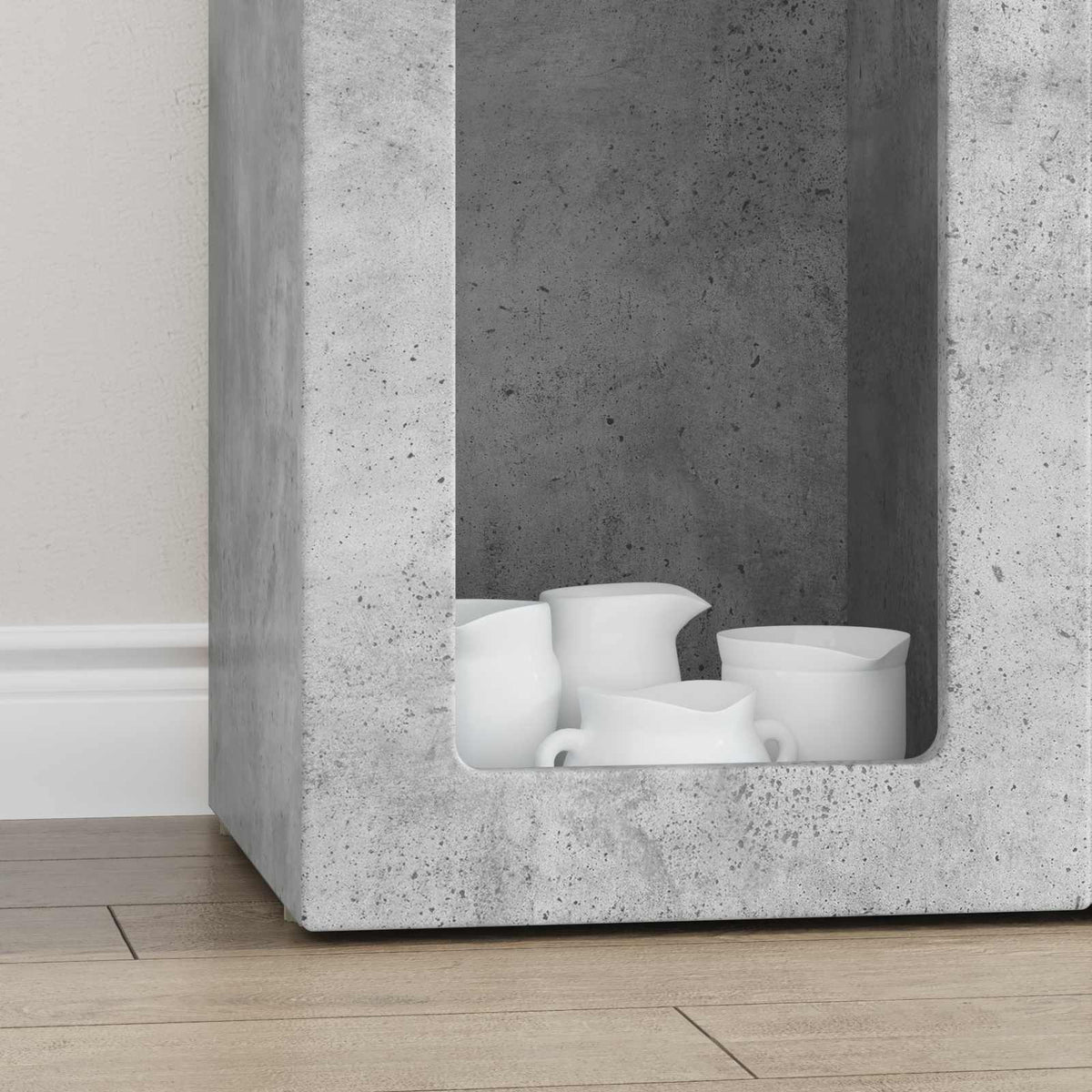 Sideboard ELST Beton Grau 59 x 35 x 100,5 cm Holzwerkstoff