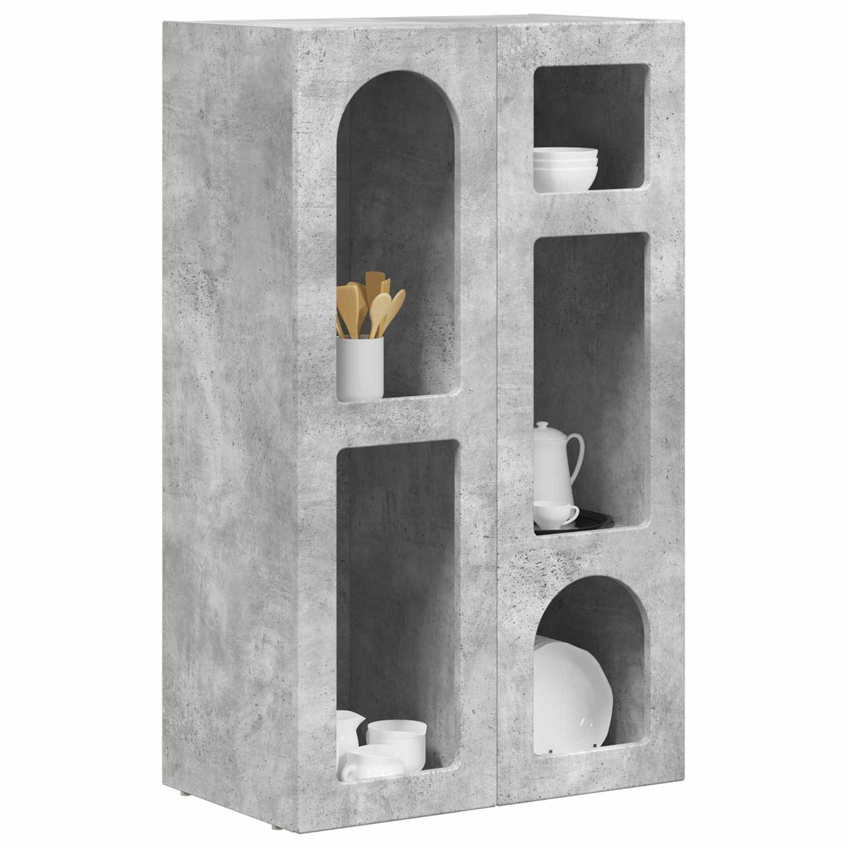 Sideboard ELST Beton Grau 59 x 35 x 100,5 cm Holzwerkstoff