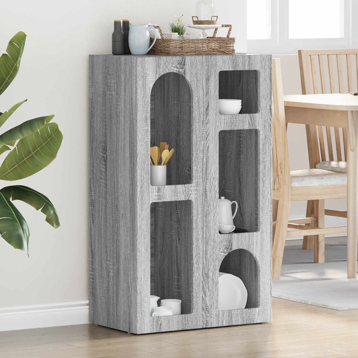 Sideboard ELST Graues Sonoma 59 x 35 x 100,5 cm Holzwerkstoff