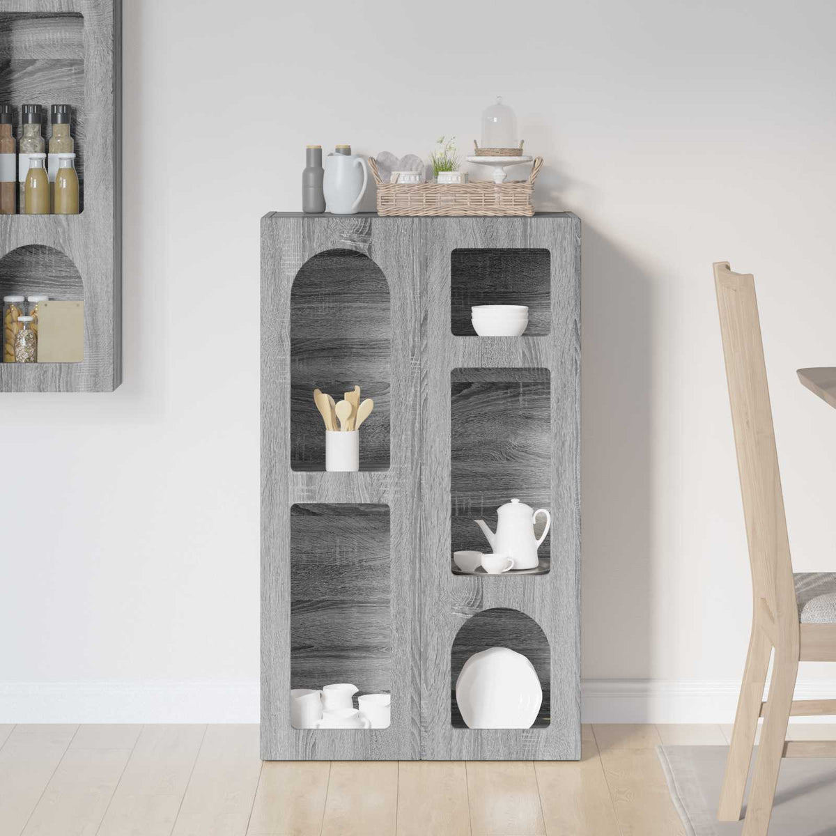Sideboard ELST Graues Sonoma 59 x 35 x 100,5 cm Holzwerkstoff