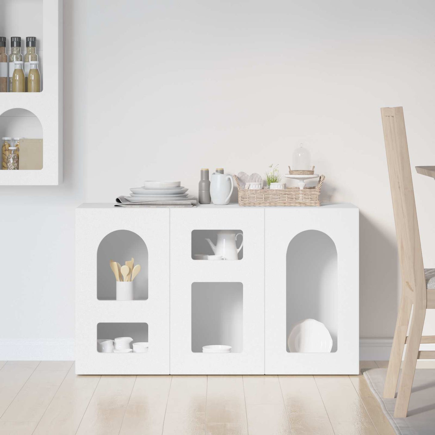 Sideboard ELST Weiß 100 x 35 x 59 cm Holzwerkstoff