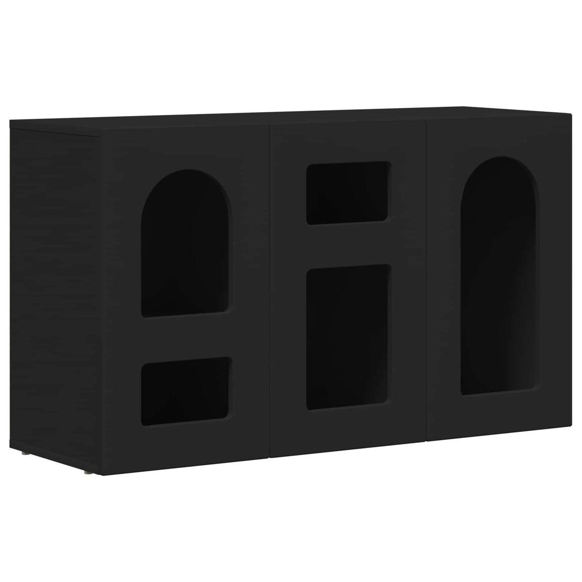 Sideboard ELST Schwarz 100 x 35 x 59 cm Holzwerkstoff