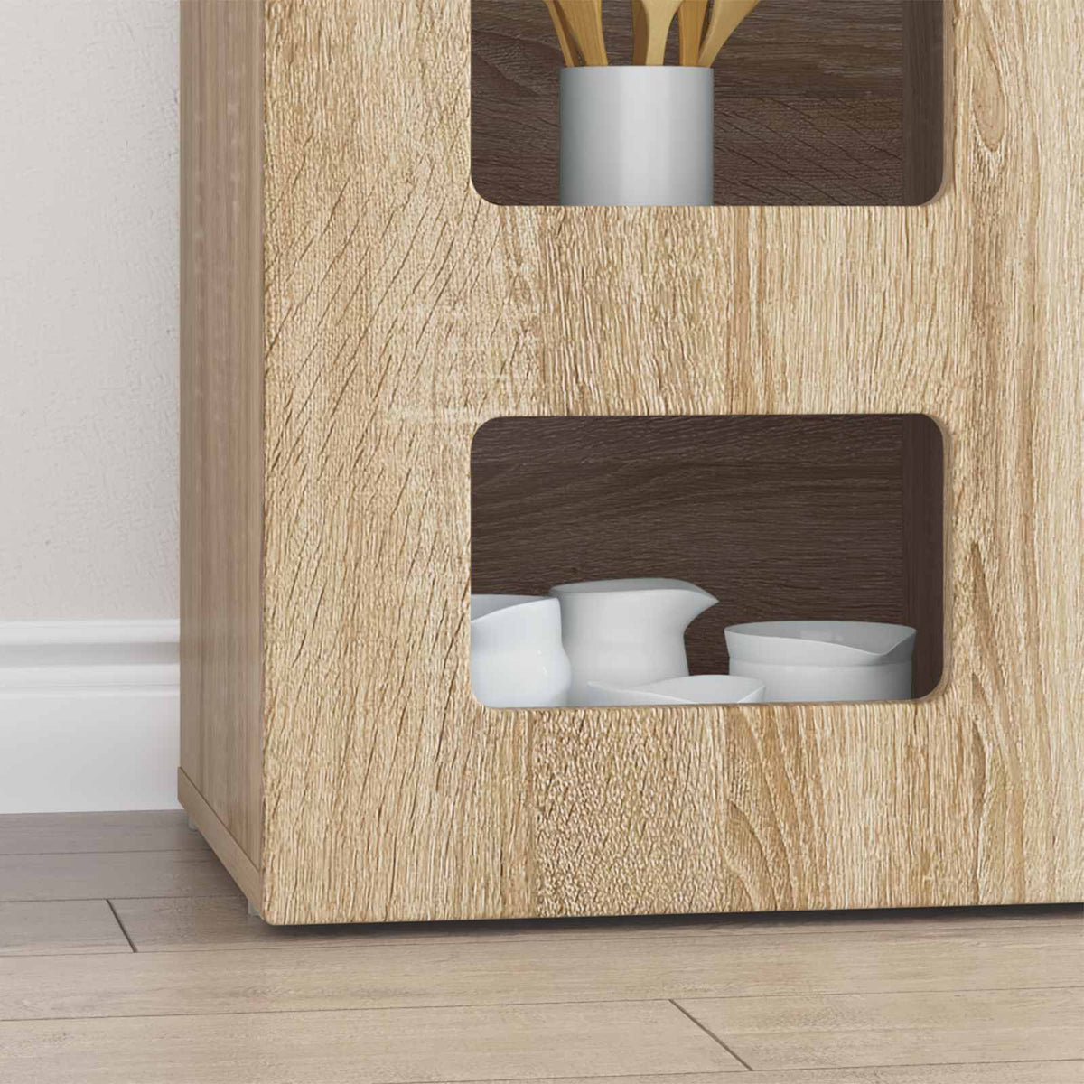 Sideboard ELST Sonoma-Eiche 100 x 35 x 59 cm Holzwerkstoff