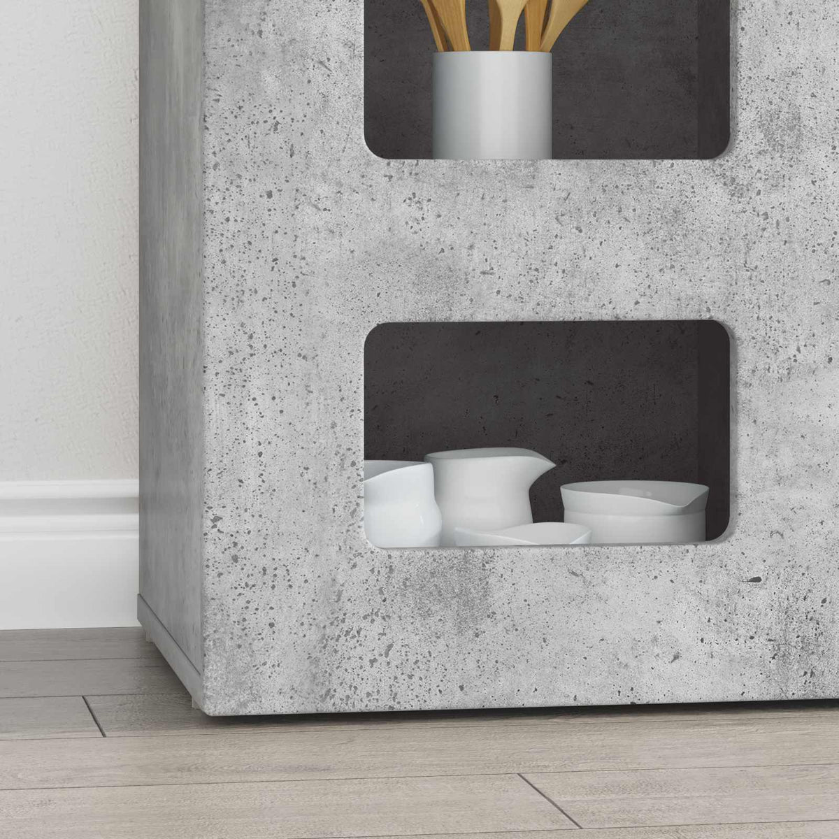 Sideboard ELST Beton Grau 100 x 35 x 59 cm Holzwerkstoff