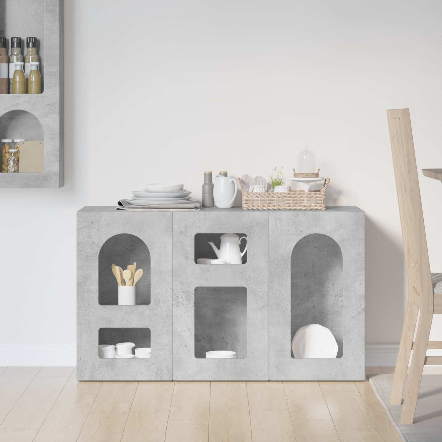 Sideboard ELST Beton Grau 100 x 35 x 59 cm Holzwerkstoff