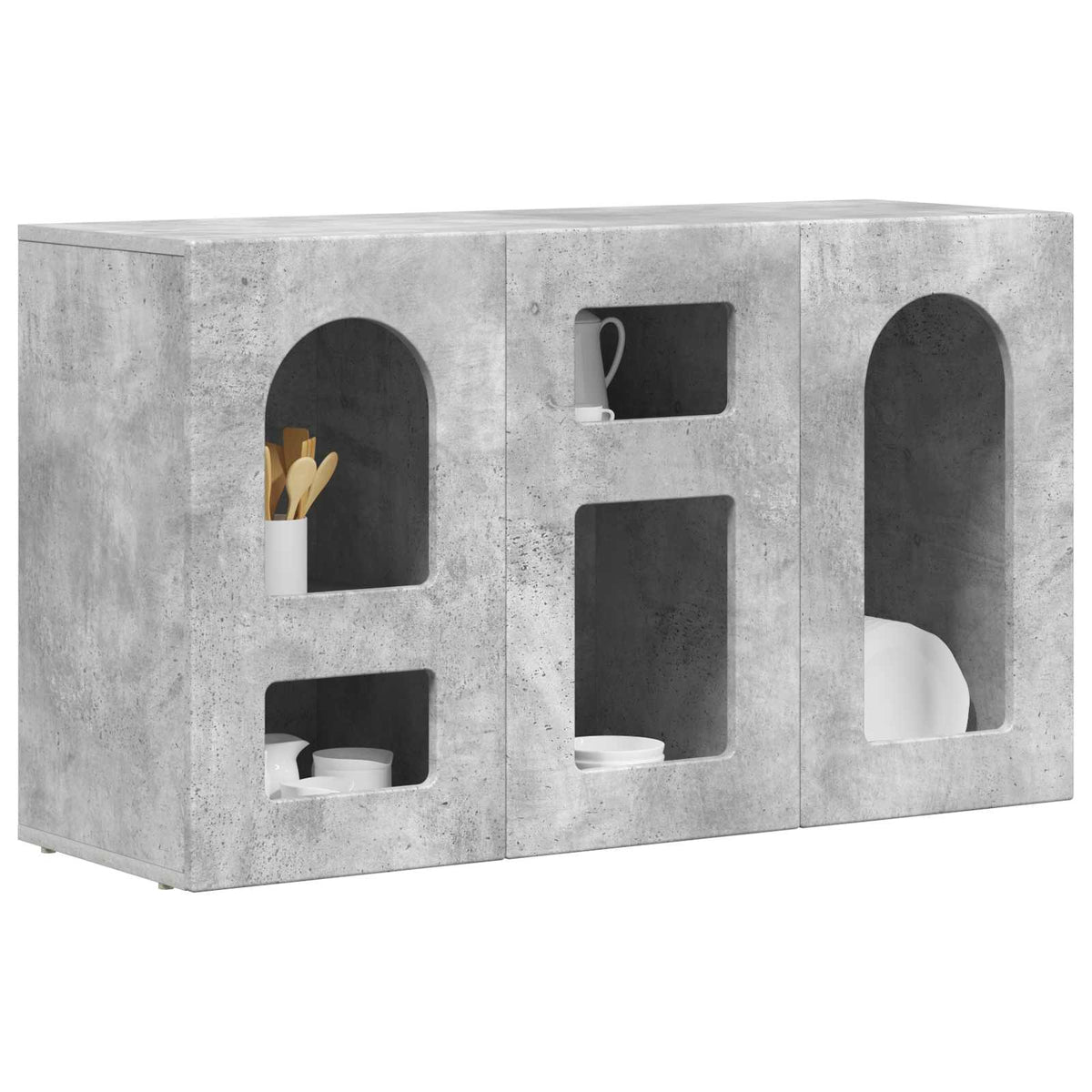 Sideboard ELST Beton Grau 100 x 35 x 59 cm Holzwerkstoff