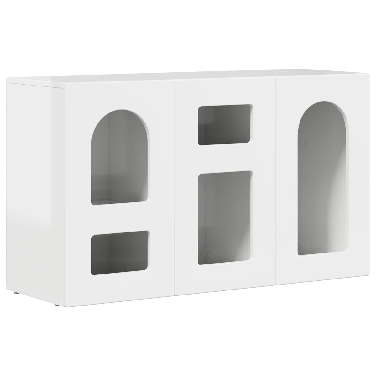 Sideboard ELST Hochglanz Weiß 100 x 35 x 59 cm Holzwerkstoff