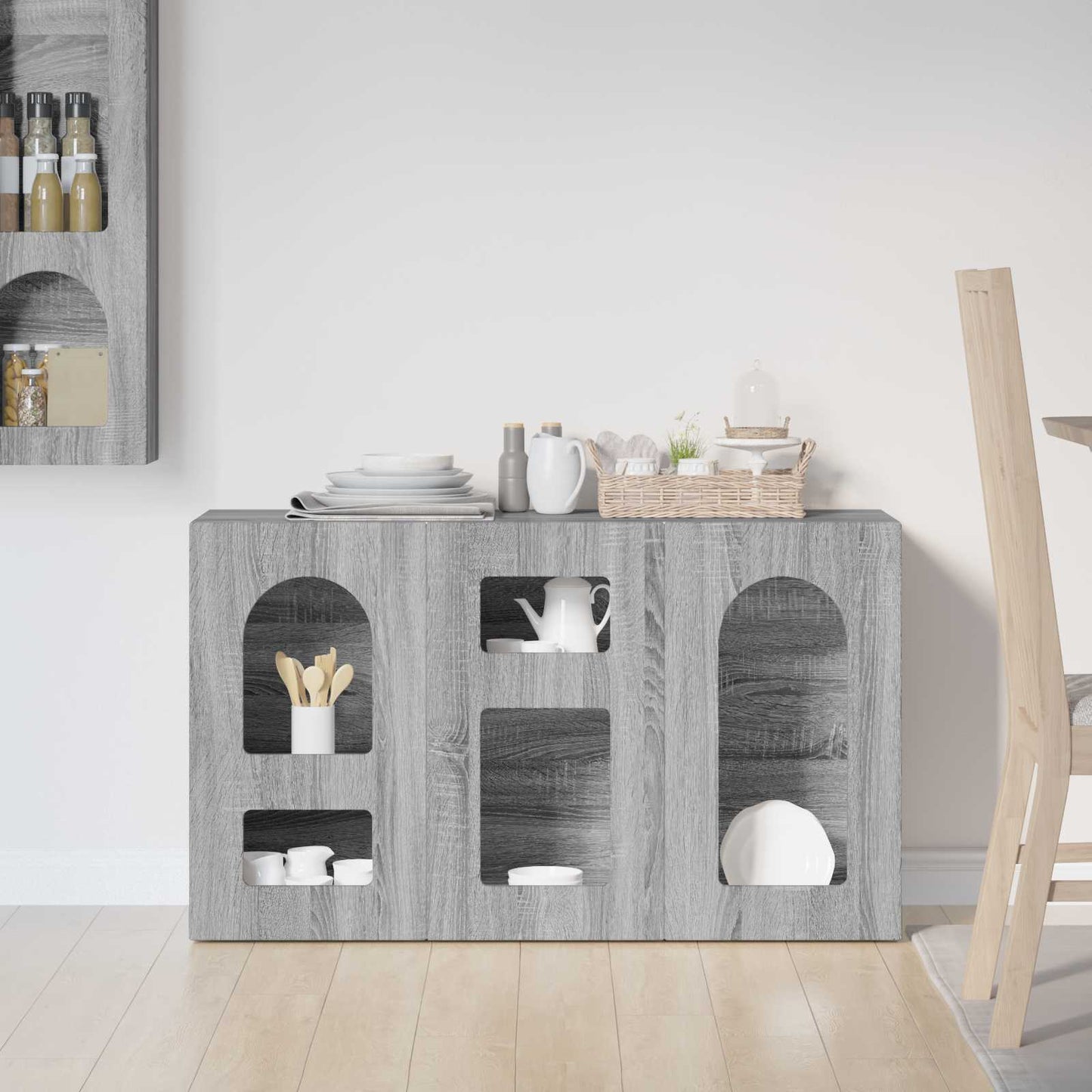 Sideboard ELST Graues Sonoma 100 x 35 x 59 cm Holzwerkstoff
