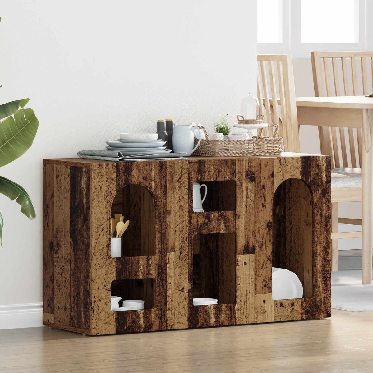 Sideboard ELST Altholz 100 x 35 x 59 cm Holzwerkstoff