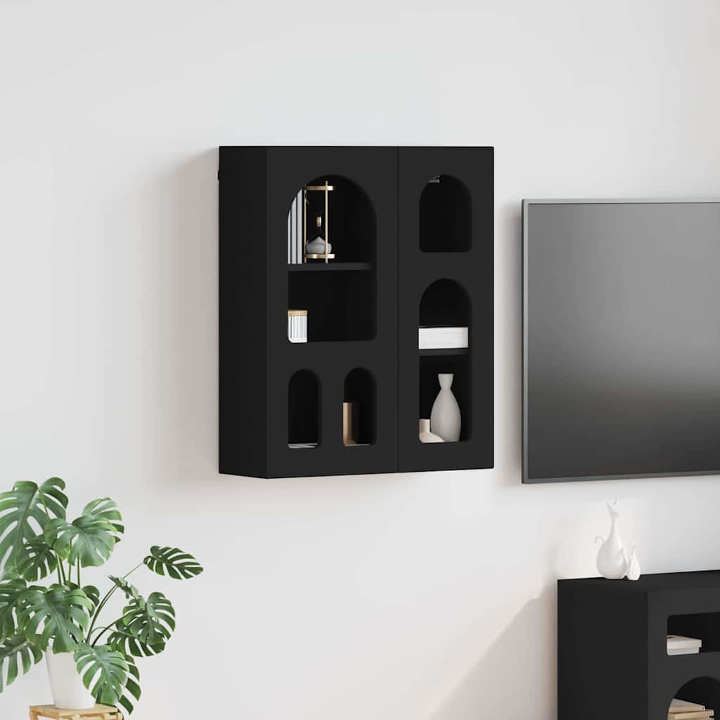 Hängeschrank ELST Schwarz 59 x 20 x 71,5 cm Holzwerkstoff