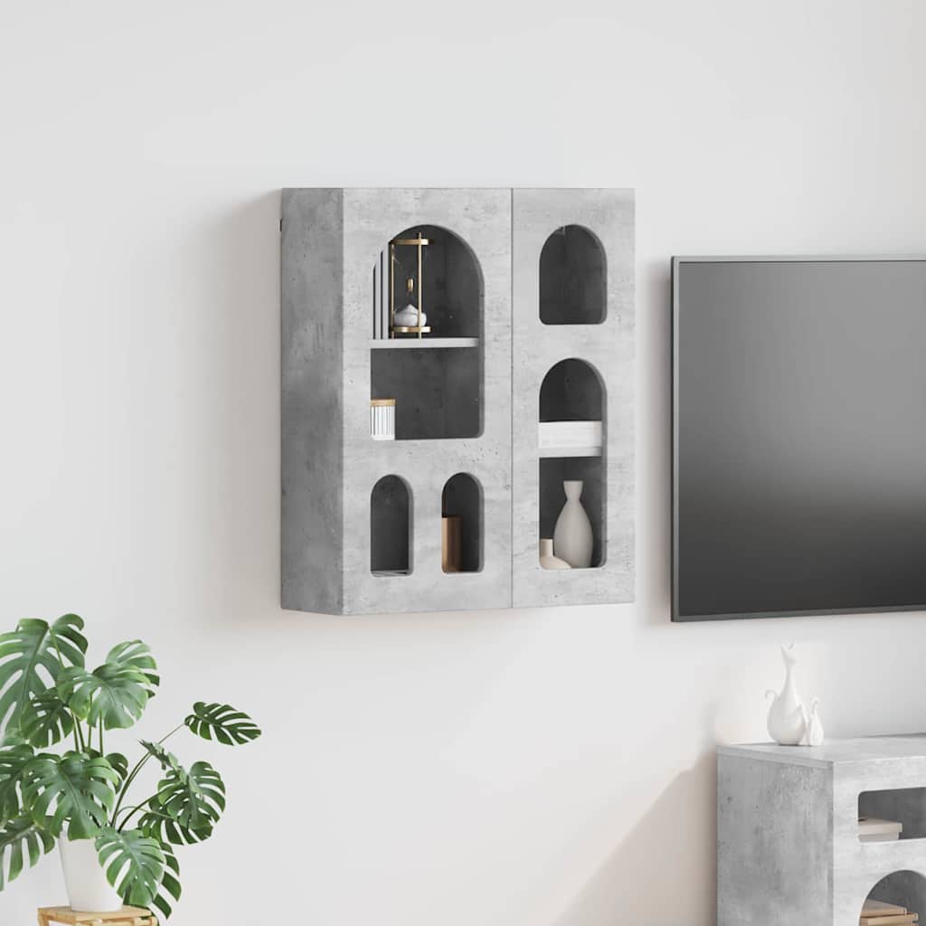 Hängeschrank ELST Betongrau 59 x 20 x 71,5 cm Holzwerkstoff