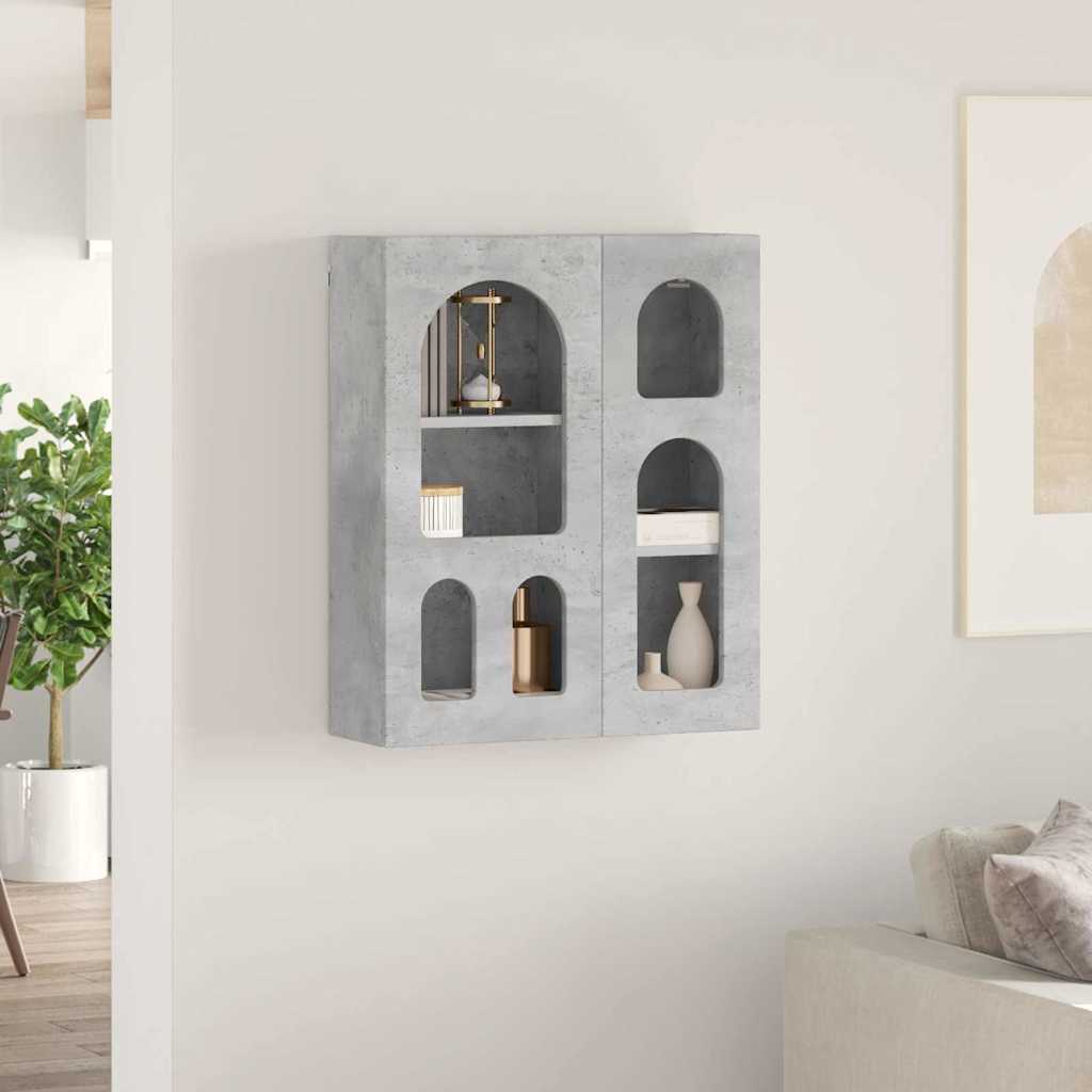 Hängeschrank ELST Betongrau 59 x 20 x 71,5 cm Holzwerkstoff