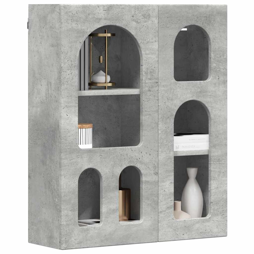 Hängeschrank ELST Betongrau 59 x 20 x 71,5 cm Holzwerkstoff