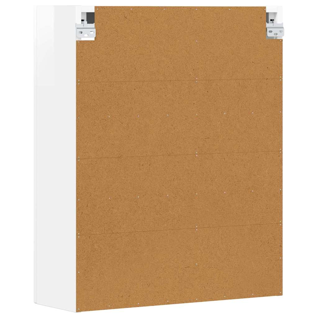 Hängeschrank mit Regal ELST Hochglanz Weiß 59 x 20 x 71,5 cm
