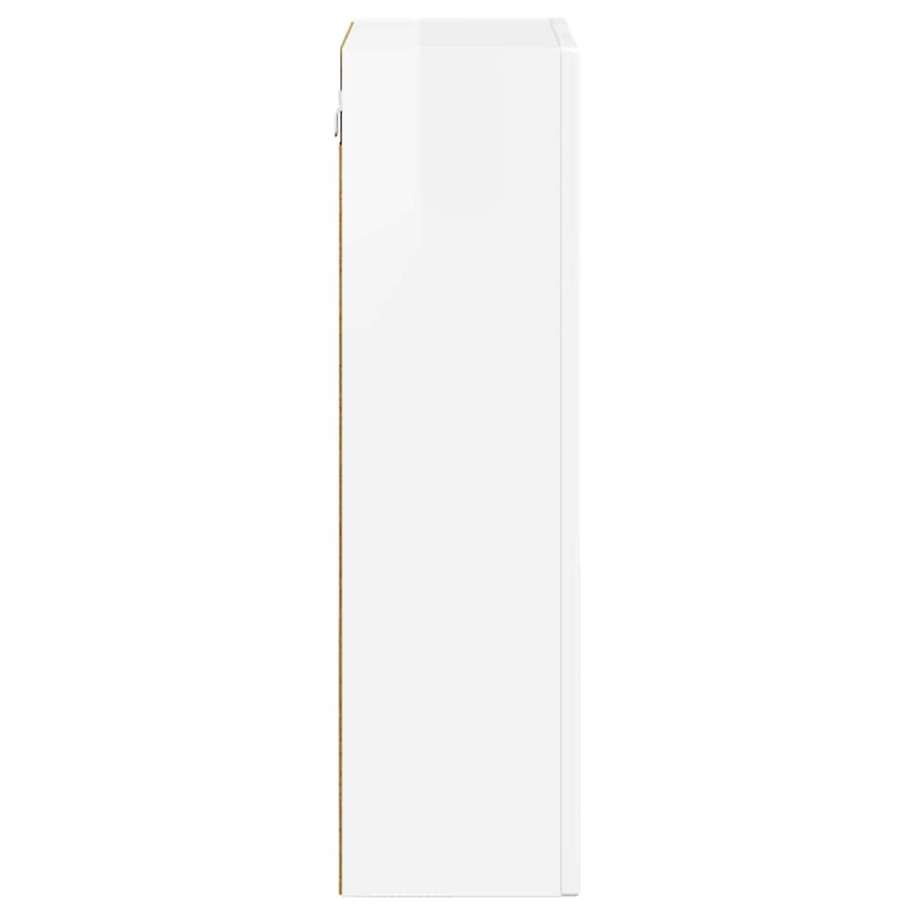Hängeschrank mit Regal ELST Hochglanz Weiß 59 x 20 x 71,5 cm