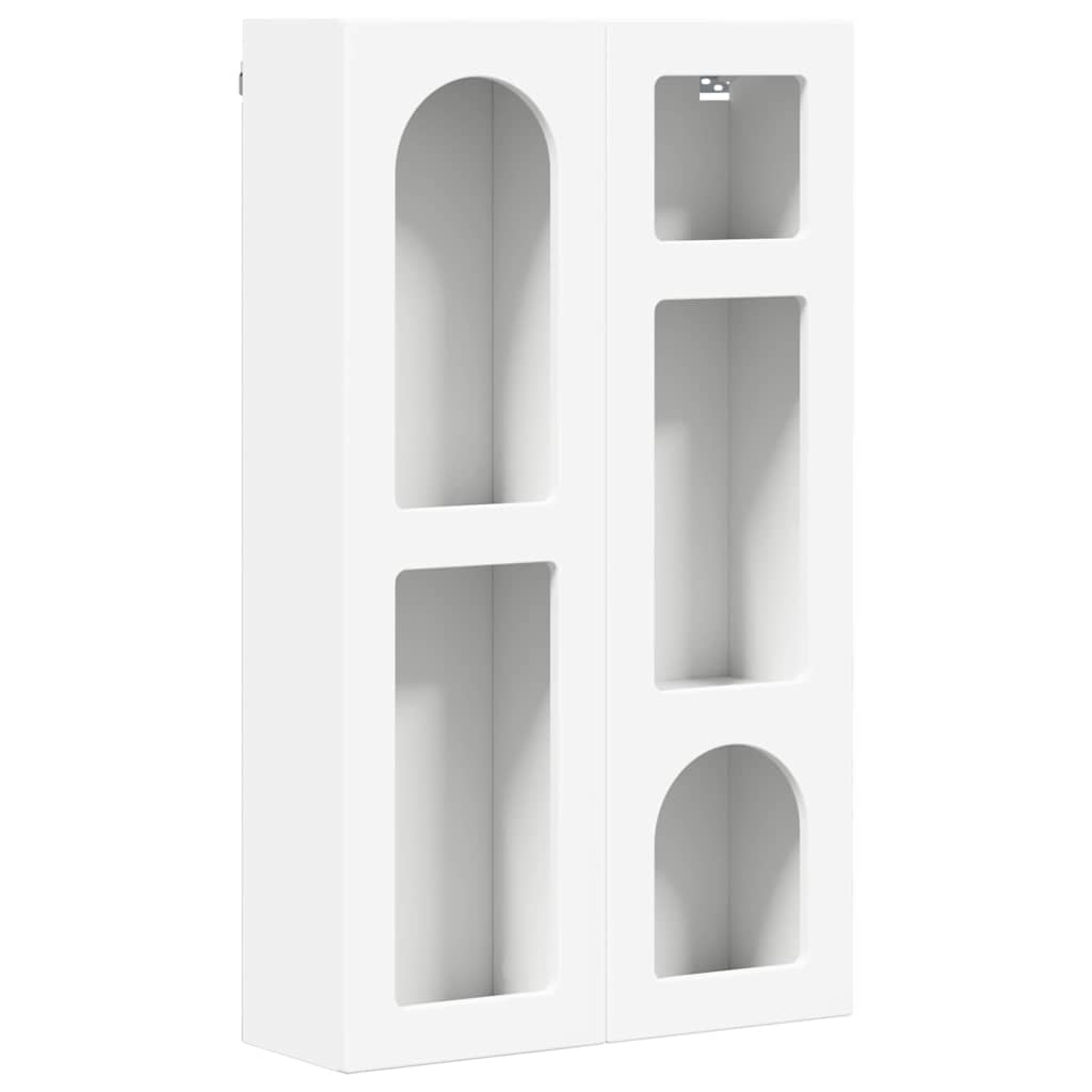 Hängeschrank mit Regal ELST Weiß 59 x 20 x 100 cm Holzwerkstoff