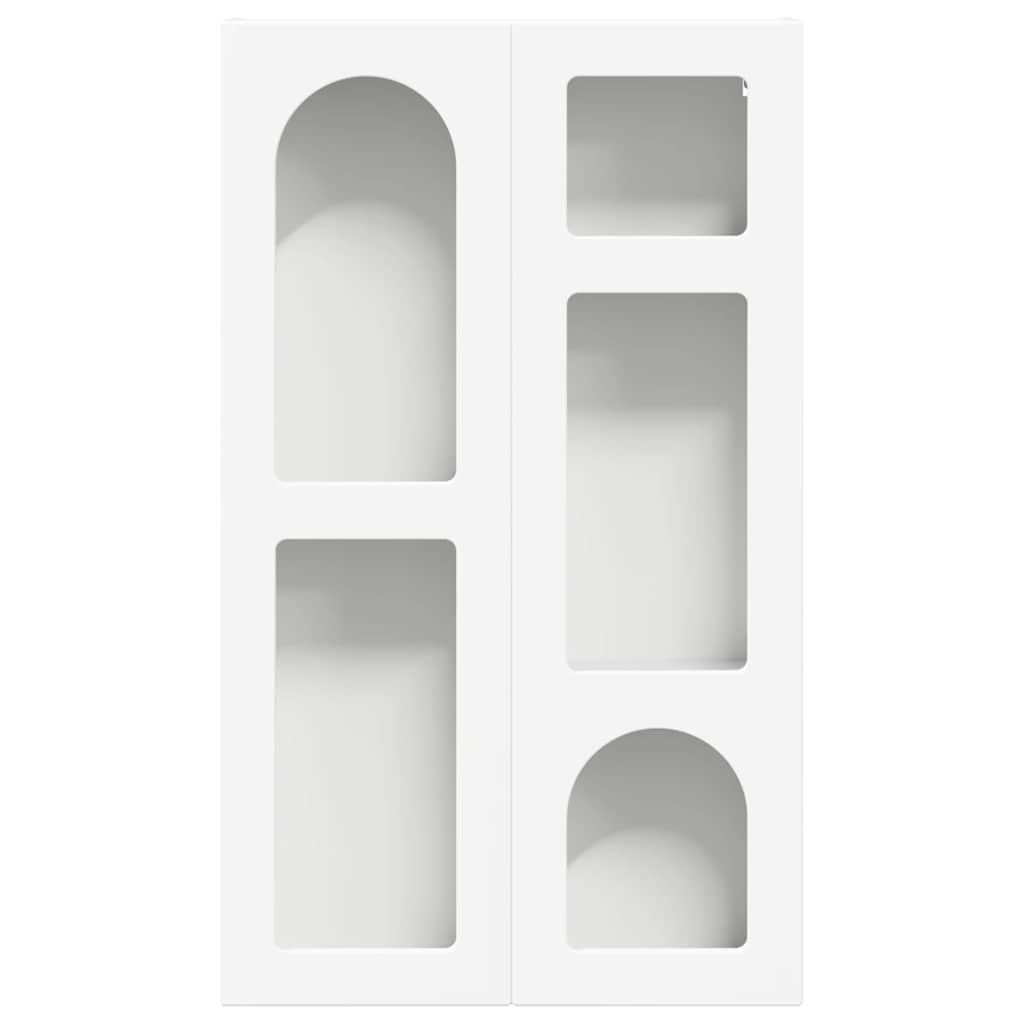 Hängeschrank mit Regal ELST Weiß 59 x 20 x 100 cm Holzwerkstoff