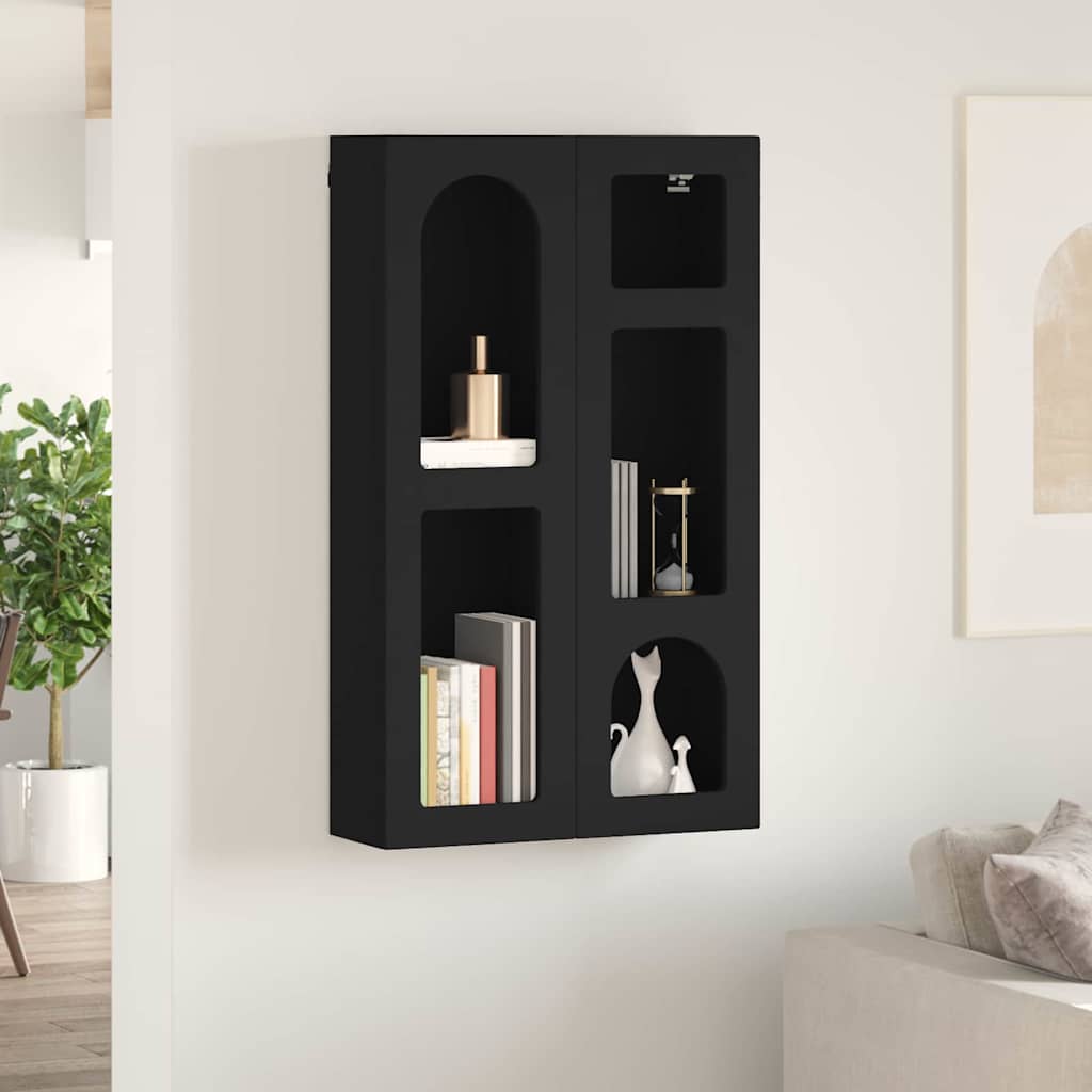 Hängeschrank ELST Schwarz 59 x 20 x 100 cm Holzwerkstoff