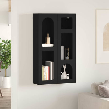 Hängeschrank ELST Schwarz 59 x 20 x 100 cm Holzwerkstoff