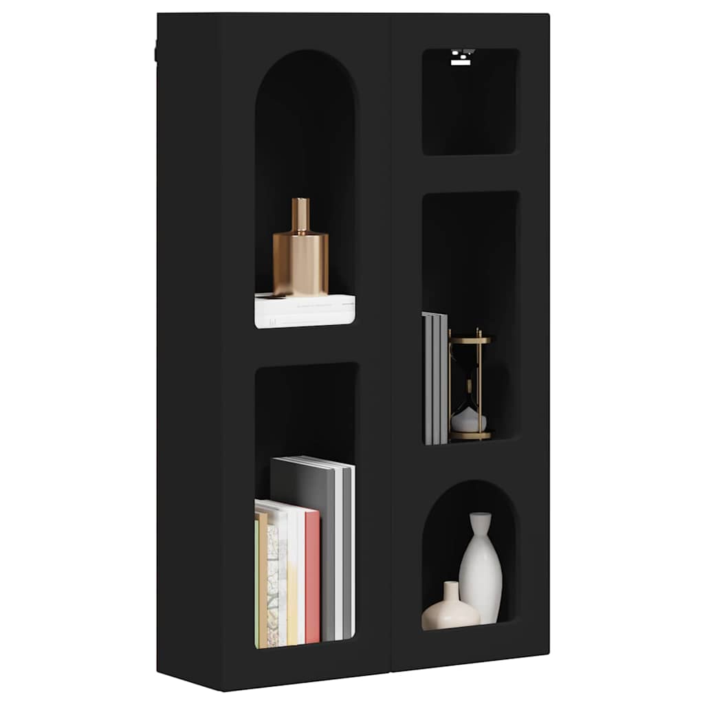 Hängeschrank ELST Schwarz 59 x 20 x 100 cm Holzwerkstoff