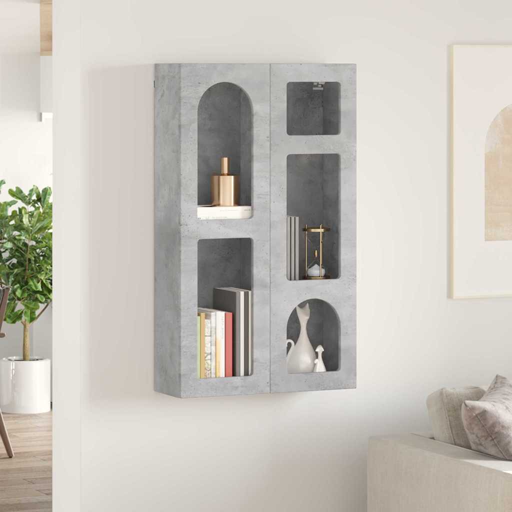 Hängeschrank ELST Betongrau 59 x 20 x 100 cm Holzwerkstoff