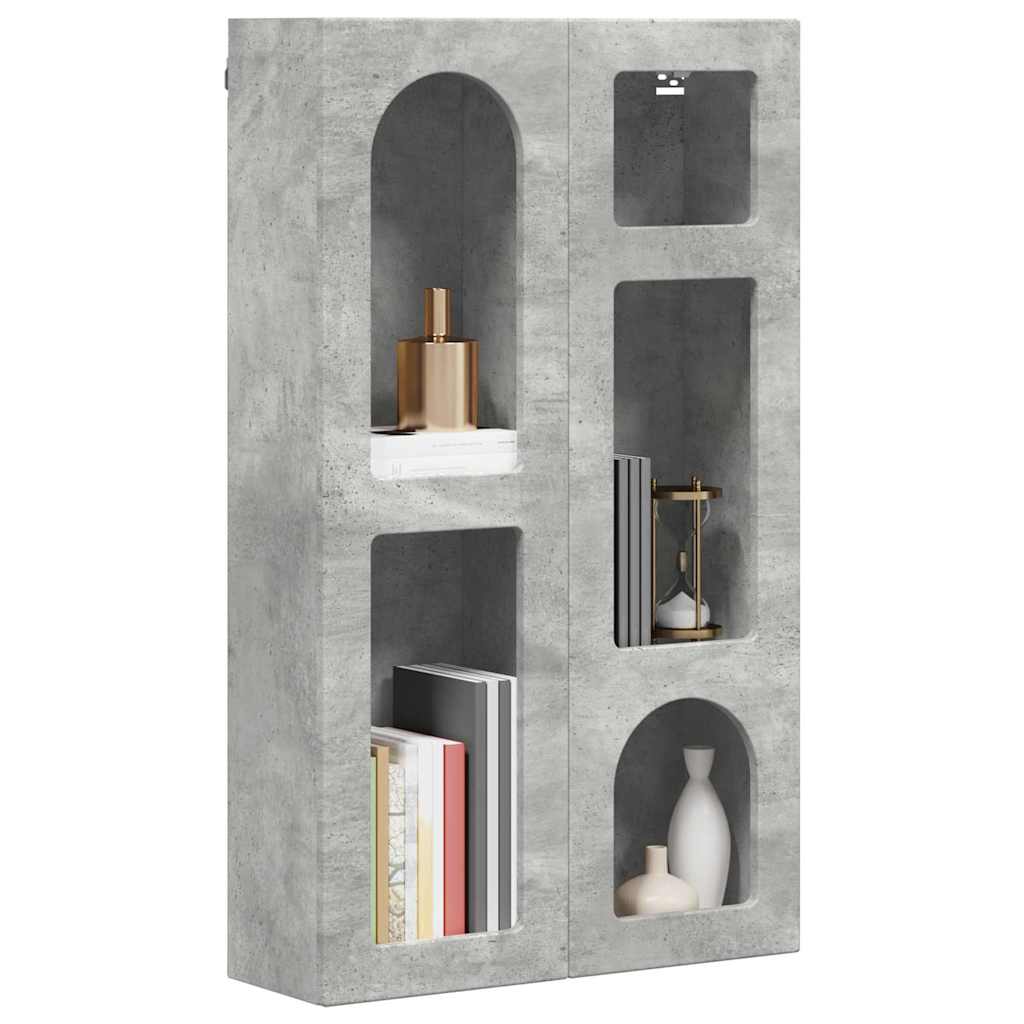 Hängeschrank ELST Betongrau 59 x 20 x 100 cm Holzwerkstoff