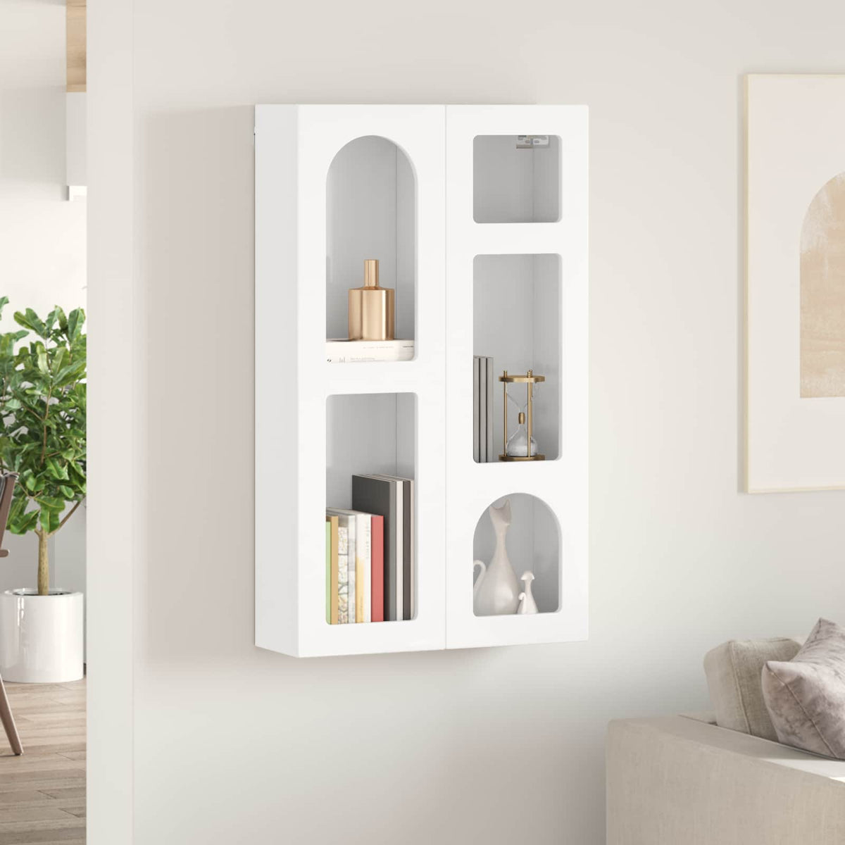 Hängeschrank ELST Hochglanz Weiß 59 x 20 x 100 cm Holzwerkstoff