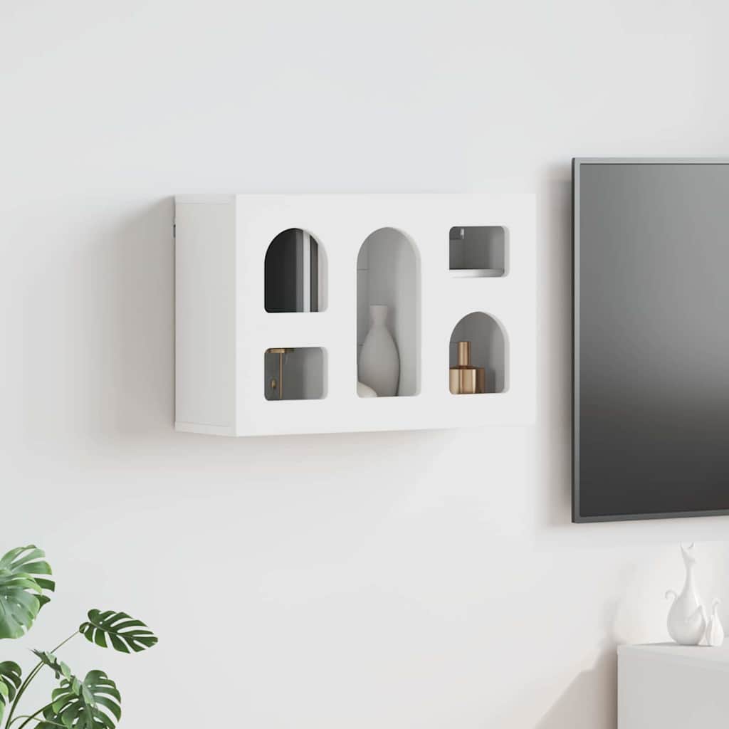 Hängeschrank mit Regal ELST Weiß 60 x 20 x 40 cm Holzwerkstoff